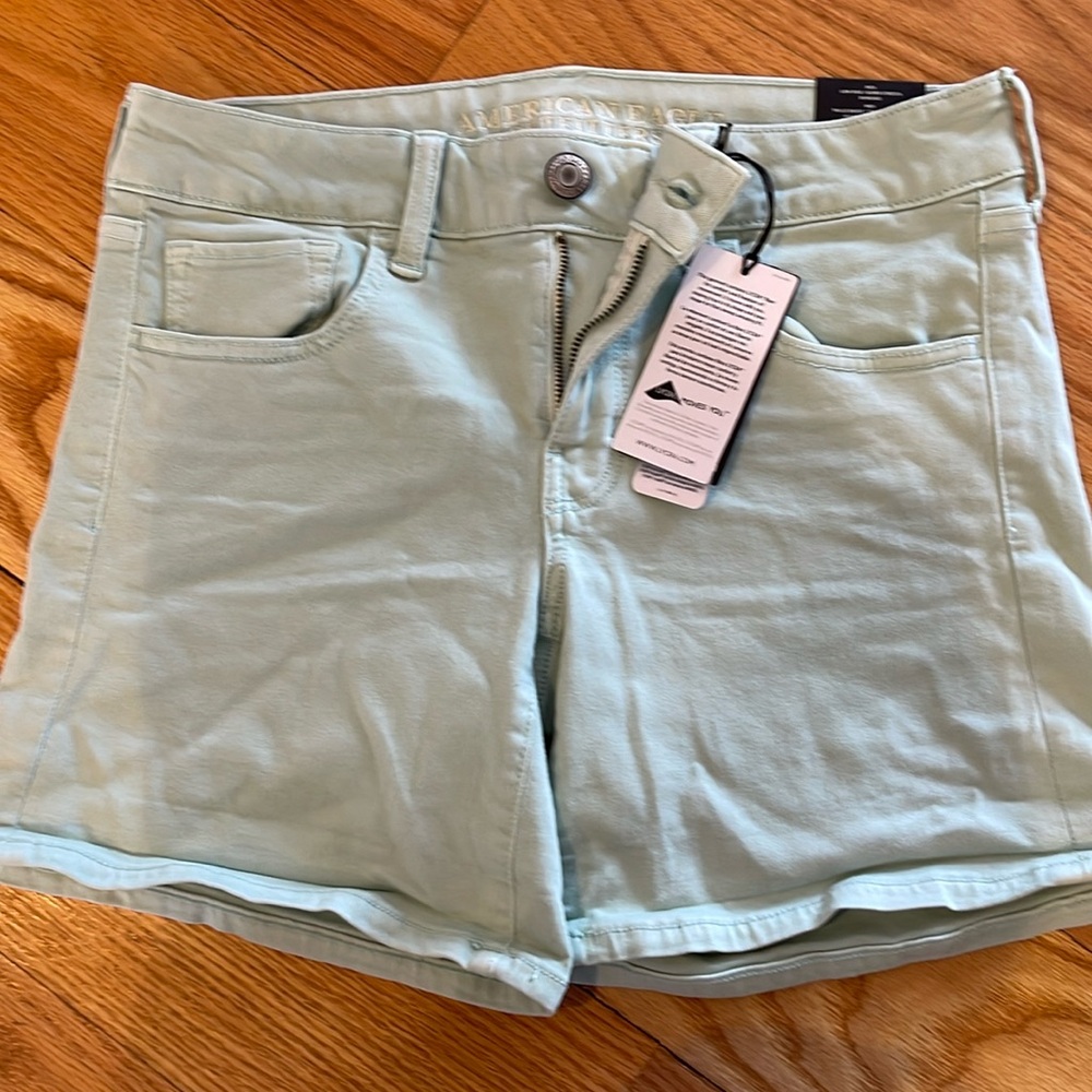 American Eagle Women’s mint green Jean shorts